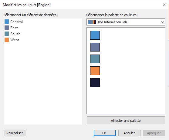 palette de couleur