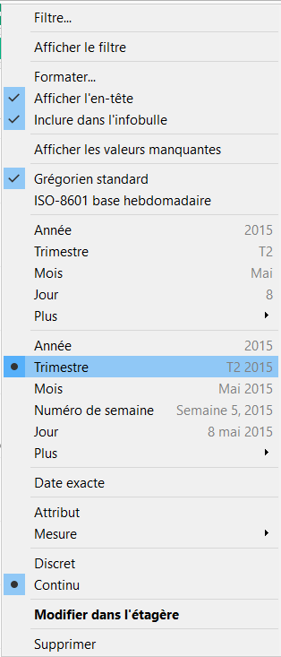 choix des paramètres