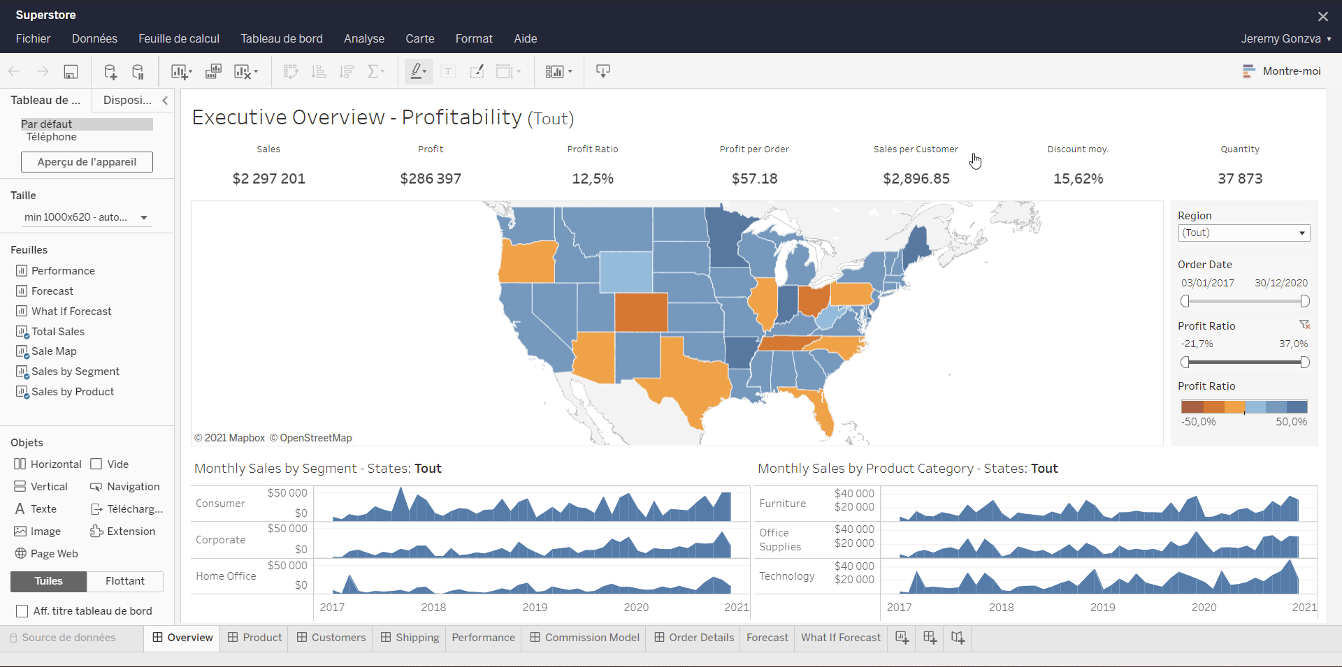 Device Designer dans le Web-Edit Tableau Server et Online 2021.1